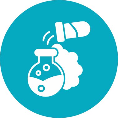 Kimyasal deney simgesinin vektör çizimi 