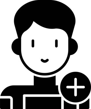 Psikiyatrist. Web simgesi basit illüstrasyon