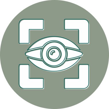 Göz takibi. Web simgesi basit illüstrasyon 
