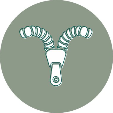 fermuar web simgesi, vektör çizim               