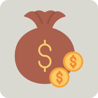 Para kaybı. Web simgesi basit illüstrasyon