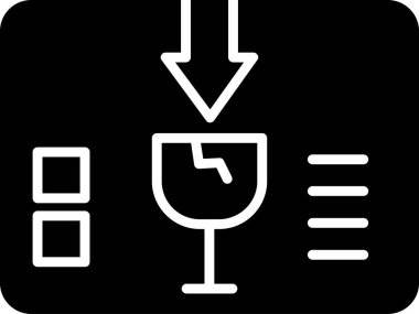 Kırılgan ağ simgesi vektör çizimi