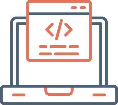 dizüstü bilgisayar simgesi, vektör illüstrasyonu basit tasarım