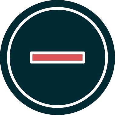 Eksi işareti simge vektör çizim