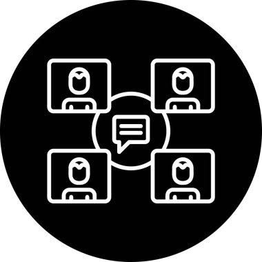 Sohbet mesajı vektör illüstrasyonu