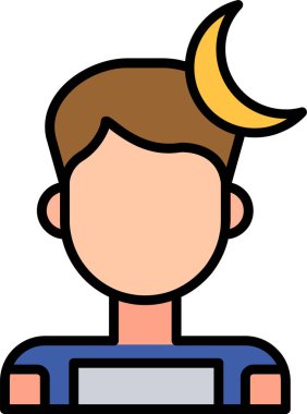 Uykusuzluk web simgesi, vektör illüstrasyonu    