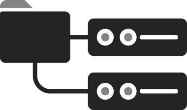 Çağdaş vektör sanat tarzında kullanıcı veri sembolü.