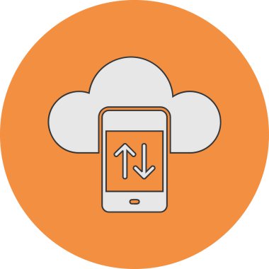 Çağdaş vektör sanat tarzında kullanıcı veri sembolü.