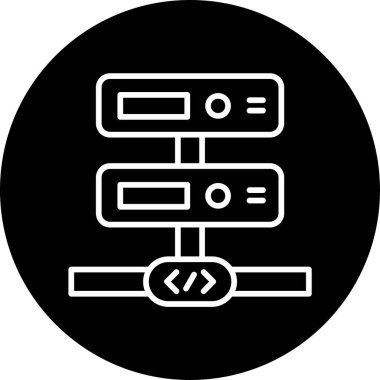 Arka uç. Web simgesi vektör illüstrasyonu