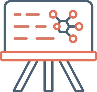 sunum simgesi, vektör illüstrasyonu basit tasarım