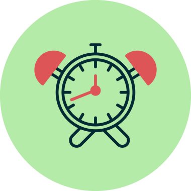 Alarm saati web simgesi, vektör illüstrasyonu