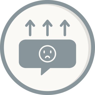 Üzüntü web simgesi vektör illüstrasyonu