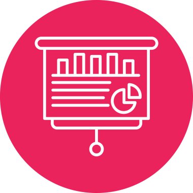 sunum simgesi, vektör illüstrasyonu basit tasarım