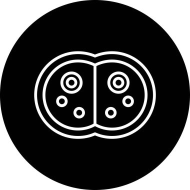 Basit Bakteri illüstrasyonunun vektör simgesi