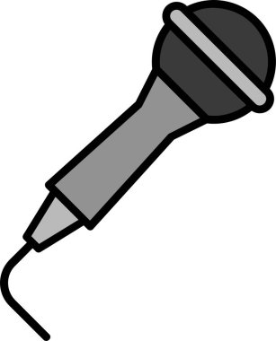 mikrofon simgesi, vektör illüstrasyonu 