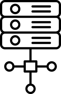 Sunucu. Web simgesi basit tasarım 