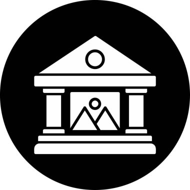 Müze. Web simgesi basit tasarım