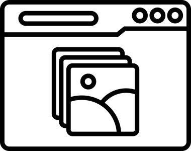 Galeri modern simgesinin vektör illüstrasyonu