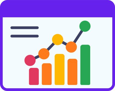 düz biçimli analiz iş veri simgesi