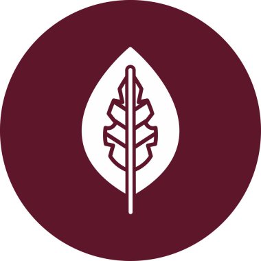 Yaprak. Web simgesi basit illüstrasyon