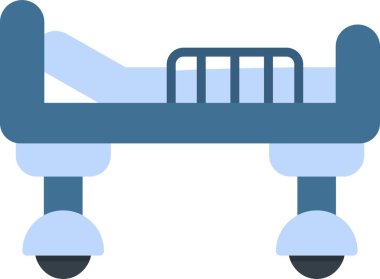 Hastane yatağı ikon vektör illüstrasyonu