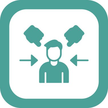 Göz korkutucuydu. Web simgesi basit tasarım