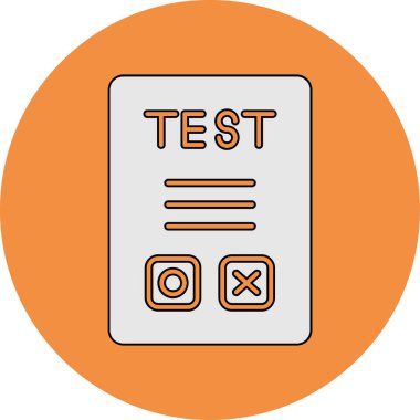 Belge simgesi, vektör illüstrasyonu basit tasarımı test et