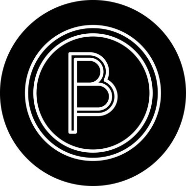 Beta harf simgesi, vektör illüstrasyonu