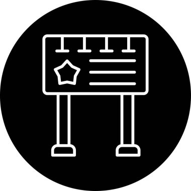 reklam panosu simgesi, vektör illüstrasyonu basit tasarım