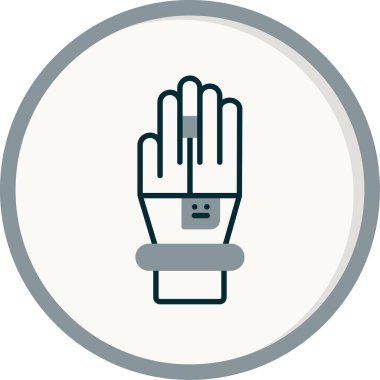 Taslak biçiminde elle hareket vektörü simgesi