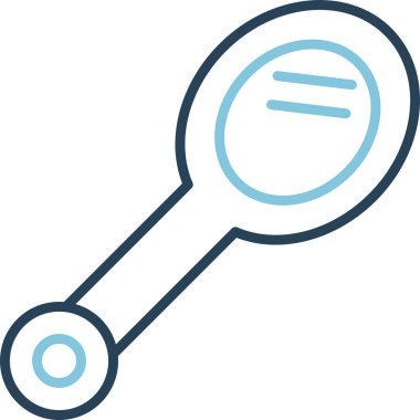 Ayna simgesinin basit satır sanatı