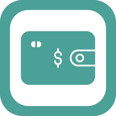 Wallet icon, vector illustration simple design