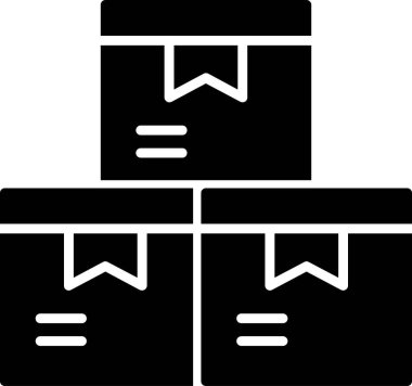 Kutular kargo simgesi vektör illüstrasyonu gönderiliyor 