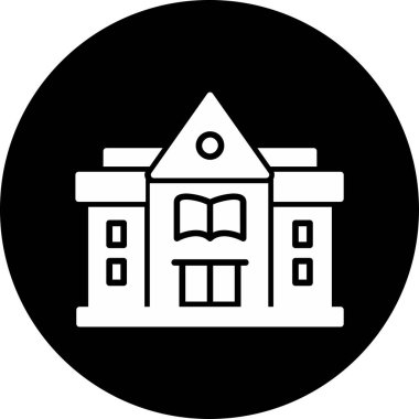 Kütüphane. Web simgesi basit illüstrasyon