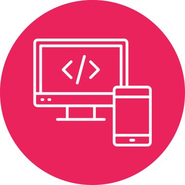 Cihazlar. Web simgesi vektör illüstrasyonu