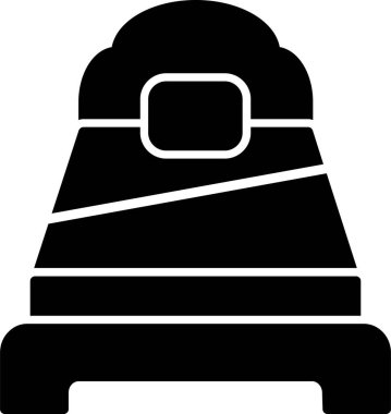 Tek Yatak Web ikonu vektör illüstrasyonu                         