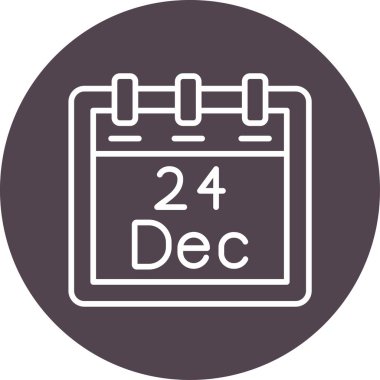 24 tarihli Aralık takvim simgesi