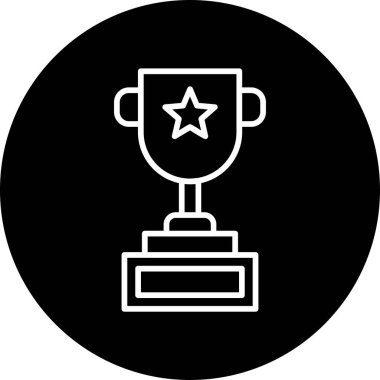 Kupa simgesi, vektör illüstrasyonu basit tasarım