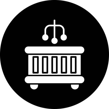 Bebek Yatağı Web simgesi, basit vektör illüstrasyonu