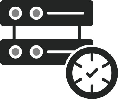 Basit Zaman simgesinin vektör illüstrasyonu