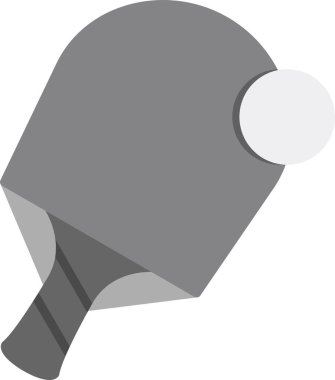 Ping Pong raketi ve küçük topun çizimi  