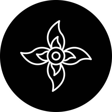 Plumeria çiçek simgesi, vektör illüstrasyonu