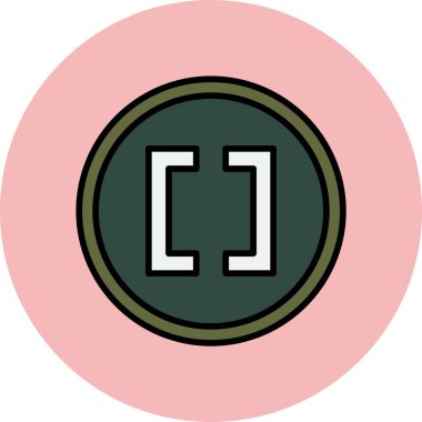 Parantez web simgesi vektör illüstrasyonu