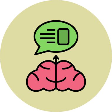 Basit Düşünme simgesinin vektör illüstrasyonu 