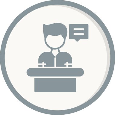 Tanık Web simgesi vektör illüstrasyonu