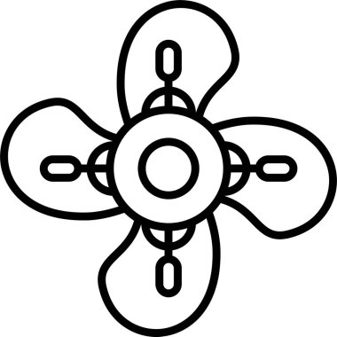 Çiçek simgesinin vektör illüstrasyonu