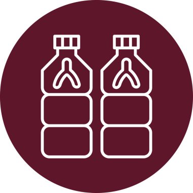 su şişeleri simge vektör çizim