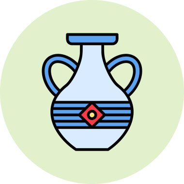 Vazo. Web simgesi basit illüstrasyon