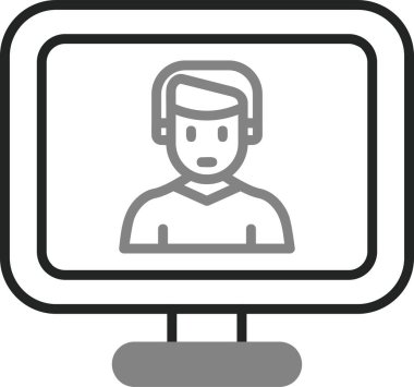 Basit simgeyi karşılama vektör illüstrasyonu