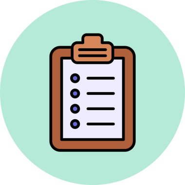 Web platformu kullanımı için oluşturulan bir kontrol listesi simgesinin resmi.